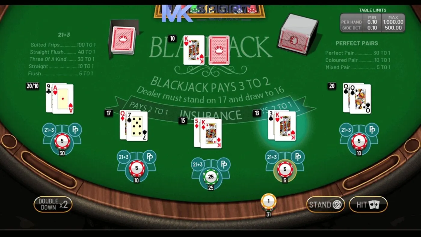 Luật chơi trong trò Blackjack tương đối đơn giản
