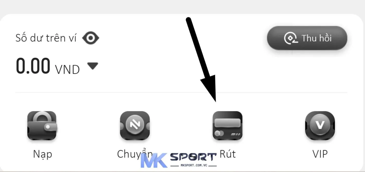 Hướng dẫn rút tiền tại Mksport chi tiết