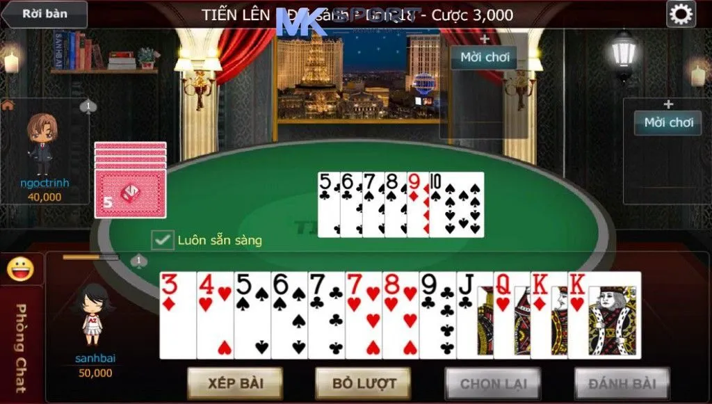 Các phiên bản game Tiến lên Mksport phổ biến